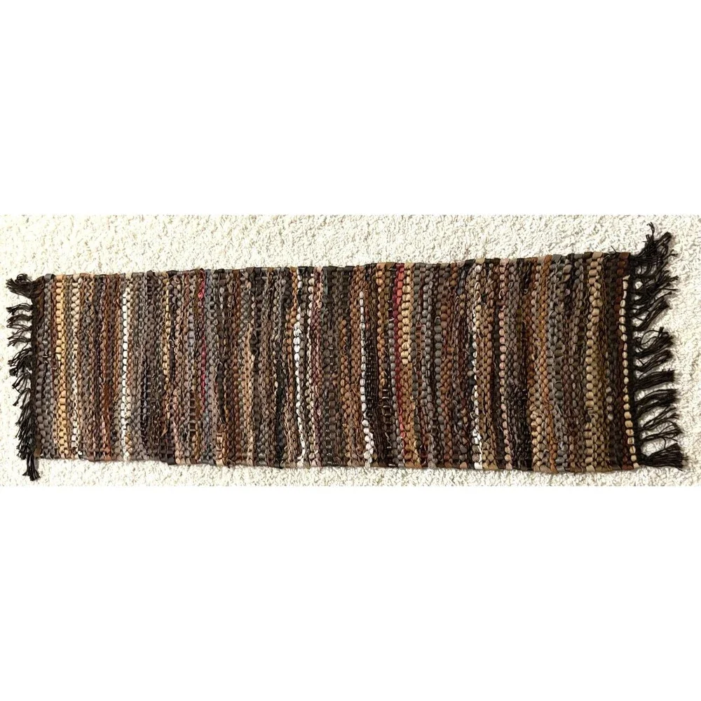 Tucson Leather Table Runner - Larry Traverso - 13 X 45 - Recycled Leather